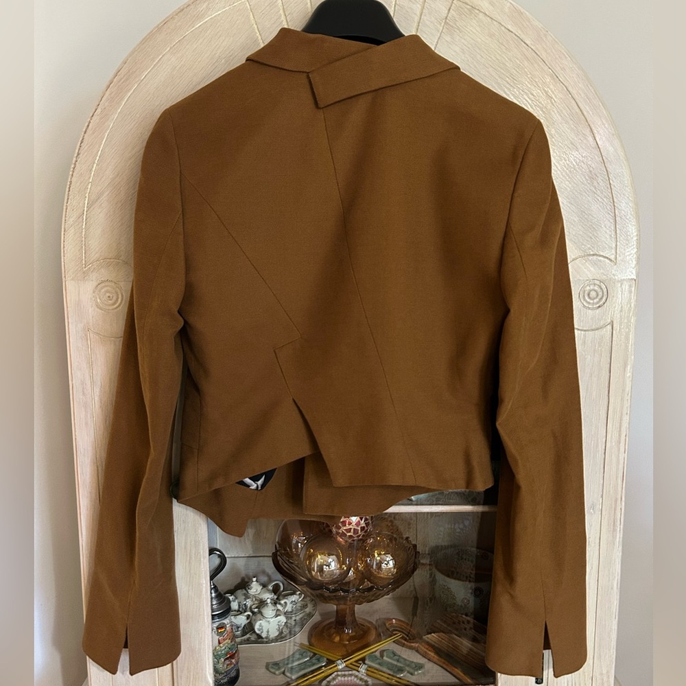 Rachel Rachel Roy Women's Asymmetrical Brown Blazer, Size 10, New Without Tag - Picture 9 of 16